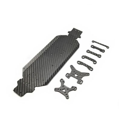 for Wltoys 124017 124016 144001 144010 144002 Upgrade Parts Carbon Fibre Chassis Shock Bracket Arms Fixed Parts Set(for 124019 124017)