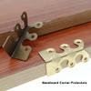 10 Pcs Baseboard Corner Protectors:Solid Brass Corner Protector,Suitable for Baseboards,Cabinets, Tables, Desks and Dressers,with Screws (Gold) view 4