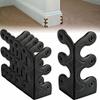 10 Pcs Baseboard Corner Protectors:Solid Brass Corner Protector,Suitable for Baseboards,Cabinets, Tables, Desks and Dressers,with Screws (Black) view 1