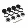 4Pcs Metal Beadlock Wheel Hub Wheel Rim and Rubber Tire for WPL C14 C24 B14 B24 B36 MN D90 MN99S RC Car Upgrade Parts(Silver Wheel Hub) view 4