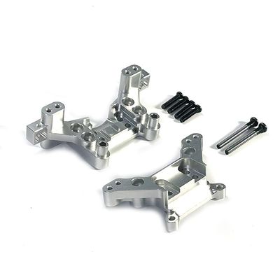 for MJX 16207 16208 16209 16210 H16 Metal Front Shock Tower RC Car Rear Shock Tower 16170 16180 Upgrade Parts(Silver)