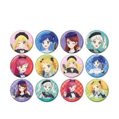 Aikatsu! 10th Story - Star Way to the Future - Casual Rock Ver. Trading Can Badge (Unit/Box) (Complete Box/12 Packs) Colleize Official Merchandise Officially Licensed