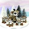 5pcs 3D Printed Christmas Reindeers, Articulated Tiny Animal Baby Reindeers, Fidget Christmas Reindeers, Executive Desk Home Decor Toy ABR001-BROWN view 1