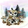 5pcs 3D Printed Christmas Reindeers, Articulated Tiny Animal Baby Reindeers, Fidget Christmas Reindeers, Executive Desk Home Decor Toy ABR001-BROWN view 3