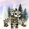 5pcs 3D Printed Christmas Reindeers, Articulated Tiny Animal Baby Reindeers, Fidget Christmas Reindeers, Executive Desk Home Decor Toy ABR001-BROWN view 4