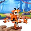 5pcs 3D Printed Christmas Reindeers, Articulated Tiny Animal Baby Reindeers, Fidget Christmas Reindeers, Executive Desk Home Decor Toy ABR001-ORANGE view 3