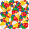 28 Pack 12 Inch Rainbow Beach Balls Bulk, Inflatable Swimming Pool Toys Beach Ball for Kids Birthday Party Favors Outdoor Summer Games Hawaiian Tropical Luau Themed Pool Party Decorations view 1