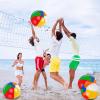 28 Pack 12 Inch Rainbow Beach Balls Bulk, Inflatable Swimming Pool Toys Beach Ball for Kids Birthday Party Favors Outdoor Summer Games Hawaiian Tropical Luau Themed Pool Party Decorations view 3