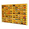 100 Car 1/64 Model Car Display Case, Toy Car Storage Organizer, Cars Storage Showcase ,Wall Mounted & Durable Die-Cast Car Storage Organizer with Handle for 1:64 Scale Vehicles , (Yellow) view 1