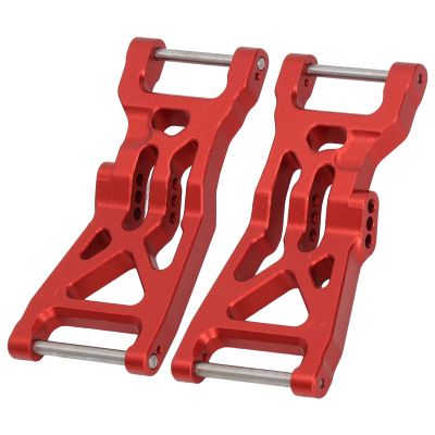2pcs RC Lower Suspension Arm, Aluminum Alloy RC Front Lower Suspension Arm for LOSI 1/10 22S 2WD No Prep Drag Car (Red