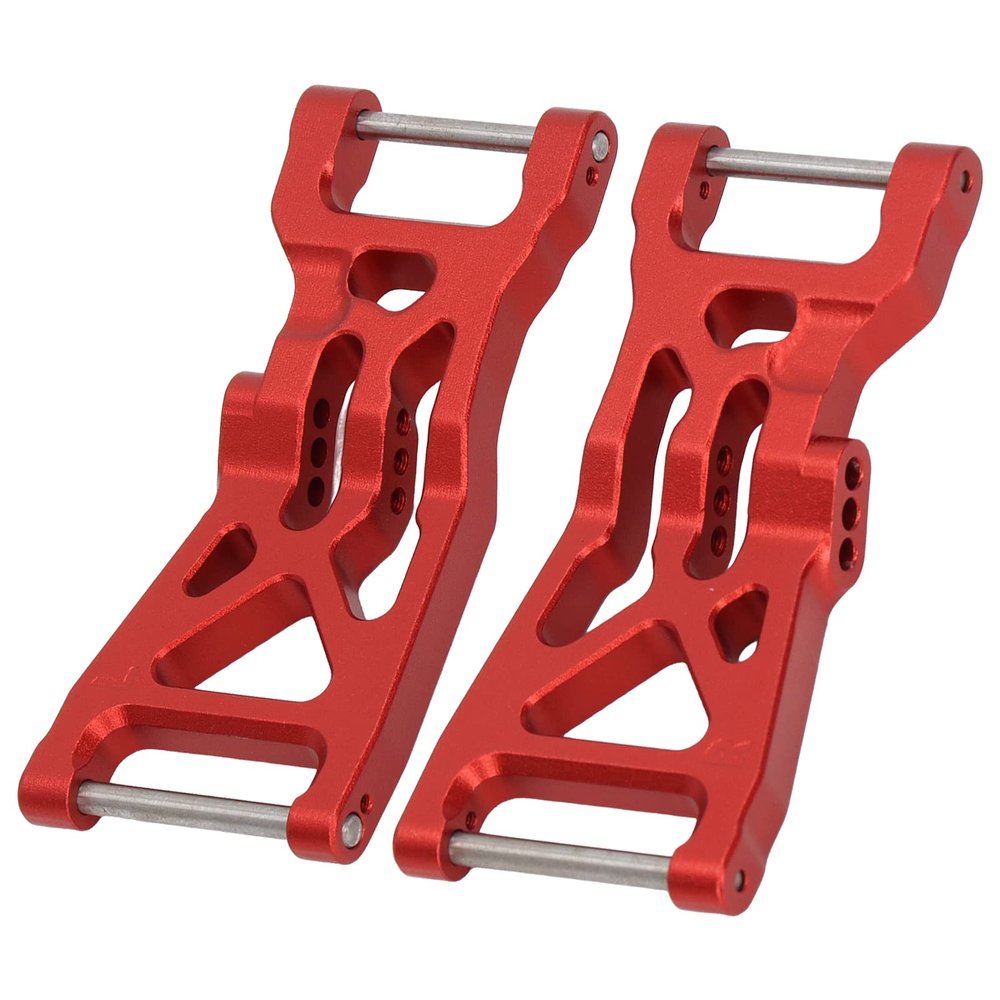 2pcs RC Lower Suspension Arm, Aluminum Alloy RC Front Lower Suspension Arm for LOSI 1/10 22S 2WD No Prep Drag Car (Red