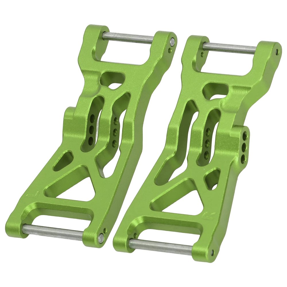 2pcs RC Lower Suspension Arm, Aluminum Alloy RC Front Lower Suspension Arm for LOSI 1/10 22S 2WD No Prep Drag Car (Green