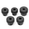 48P Pinion Gear Set, Metal 17T 18T 19T 20T 21T Pinion Gear Set with M3 Screw for ECX 2WD 1/10 RC Hobby Car (Black view 2