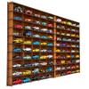 100 Car 1/64 Model Car Display Case, Toy Car Storage Organizer, Cars Storage Showcase ,Wall Mounted & Durable Die-Cast Car Storage Organizer with Handle for 1:64 Scale Vehicles , (Walnut) view 2