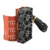 36mm RC Brushless Motor Heatsink with Dual Fans, 28000RPM 8.4V Cooling Heatsink for 540 550 Motor for 1/8 1/10 RC Car (Orange view 4