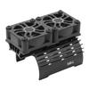 36mm RC Brushless Motor Heatsink with Dual Fans, 28000RPM 8.4V Cooling Heatsink for 540 550 Motor for 1/8 1/10 RC Car (Black view 2