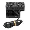 36mm RC Brushless Motor Heatsink with Dual Fans, 28000RPM 8.4V Cooling Heatsink for 540 550 Motor for 1/8 1/10 RC Car (Black view 3