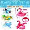 4 Pack Inflatable Pool Floats for Toddler Age 3-7 Animal Swim Tube Rings for Kids Infant Baby Ride on Beach Floaties with Safety Seat&Handle for Summer Lake Pool (Flamingo, Turtle, Whale, Dalmatian) view 2