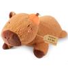 22" & 4.5 lbs Large Laying Capybara Plush, Weighted Stuffed Animals for Adults and Kids,2-in-1 Capybara Plushies with Removable Ceramsite Bag, Comforting Weighted Plush for Christmas & Valentines Day view 1