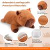 22" & 4.5 lbs Large Laying Capybara Plush, Weighted Stuffed Animals for Adults and Kids,2-in-1 Capybara Plushies with Removable Ceramsite Bag, Comforting Weighted Plush for Christmas & Valentines Day view 2