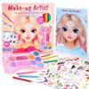 BSCOOL Make-up Artist. 3 in 1 Fun Makeup, Sticker, Coloring Kit, Includes Color Pencils, Makeup Palette, and 200+ Stickers. for Girls Ages 5,6,7,8. Make Up Style Coloring Book view 1