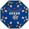 Giantex 48" Poker Table Top - 8 Player Foldable Texas Holdem Poker Table Topper w/Carrying Bag, Cup Holders, Chip Trays, Portable Anti-Slip Blackjack Octagonal Poker Mat Layout for Card Casino Game view 1