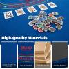 Giantex 48" Poker Table Top - 8 Player Foldable Texas Holdem Poker Table Topper w/Carrying Bag, Cup Holders, Chip Trays, Portable Anti-Slip Blackjack Octagonal Poker Mat Layout for Card Casino Game view 4