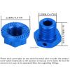 RCHuiWow RC 17MM Wheel Hub w/Anti-dust Cap Nuts Upgrades Part for 1/8 Typhon 3S BLX,Typhon Mega 550,Alloy Aluminium Wheel Hub Hex w/Wheel Wrench,Navy Blue view 3