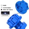RCHuiWow RC 17MM Wheel Hub w/Anti-dust Cap Nuts Upgrades Part for 1/8 Typhon 3S BLX,Typhon Mega 550,Alloy Aluminium Wheel Hub Hex w/Wheel Wrench,Navy Blue view 4