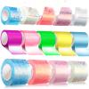 HyDren 10 Pcs Nano Tapes Glow in The Dark Nano Tape Bubble Kit No Heating Required, 65.6 ft x 1.97 in Special Nano Tape Suitable for Beginners Children UV Colorful Double Sided Tape for Making Bubble view 1