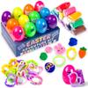 Waybla 12-Pack Prefilled Easter Eggs with Modeling Dough & Easter-Shaped Cutters, Non-Candy Easter Gift Easter Basket Stuffers for Kids view 1