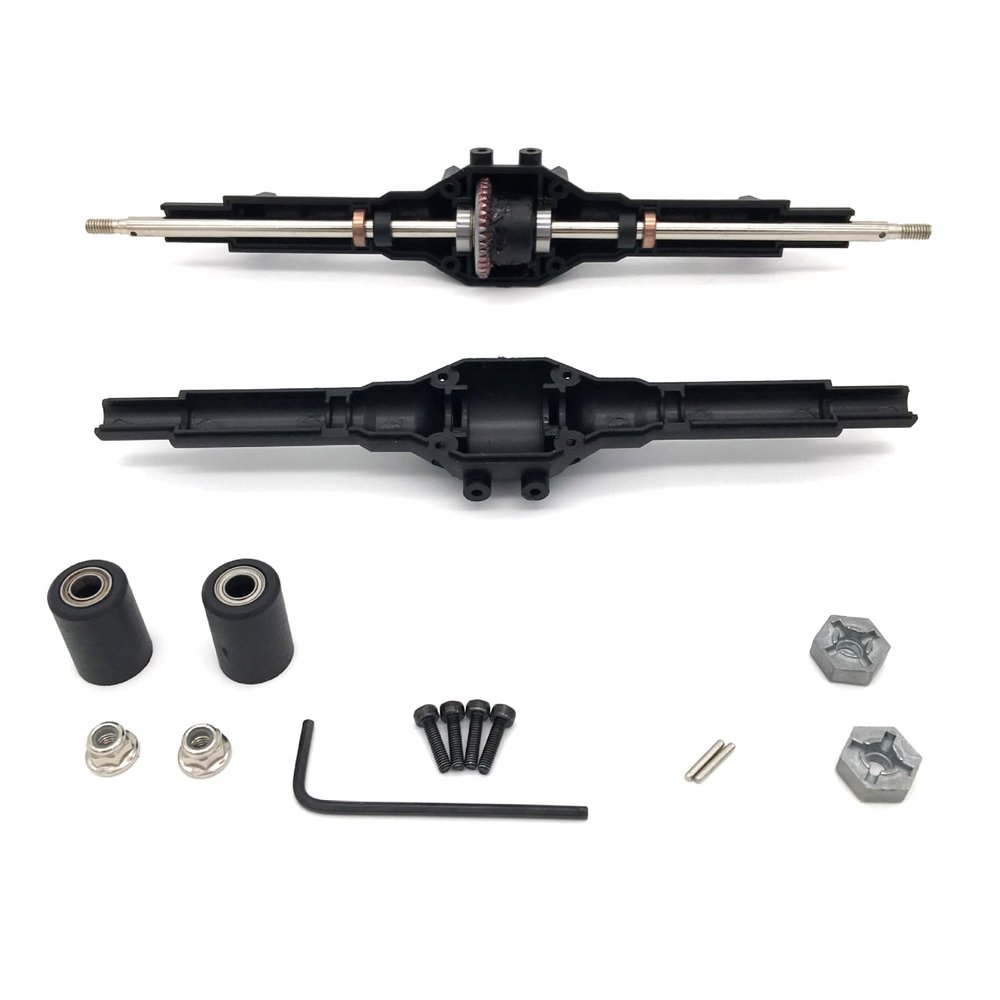 1PCS Metal Axle Rear Wave Box Black Differential Gear for Wltoys 12428 12423 1/12