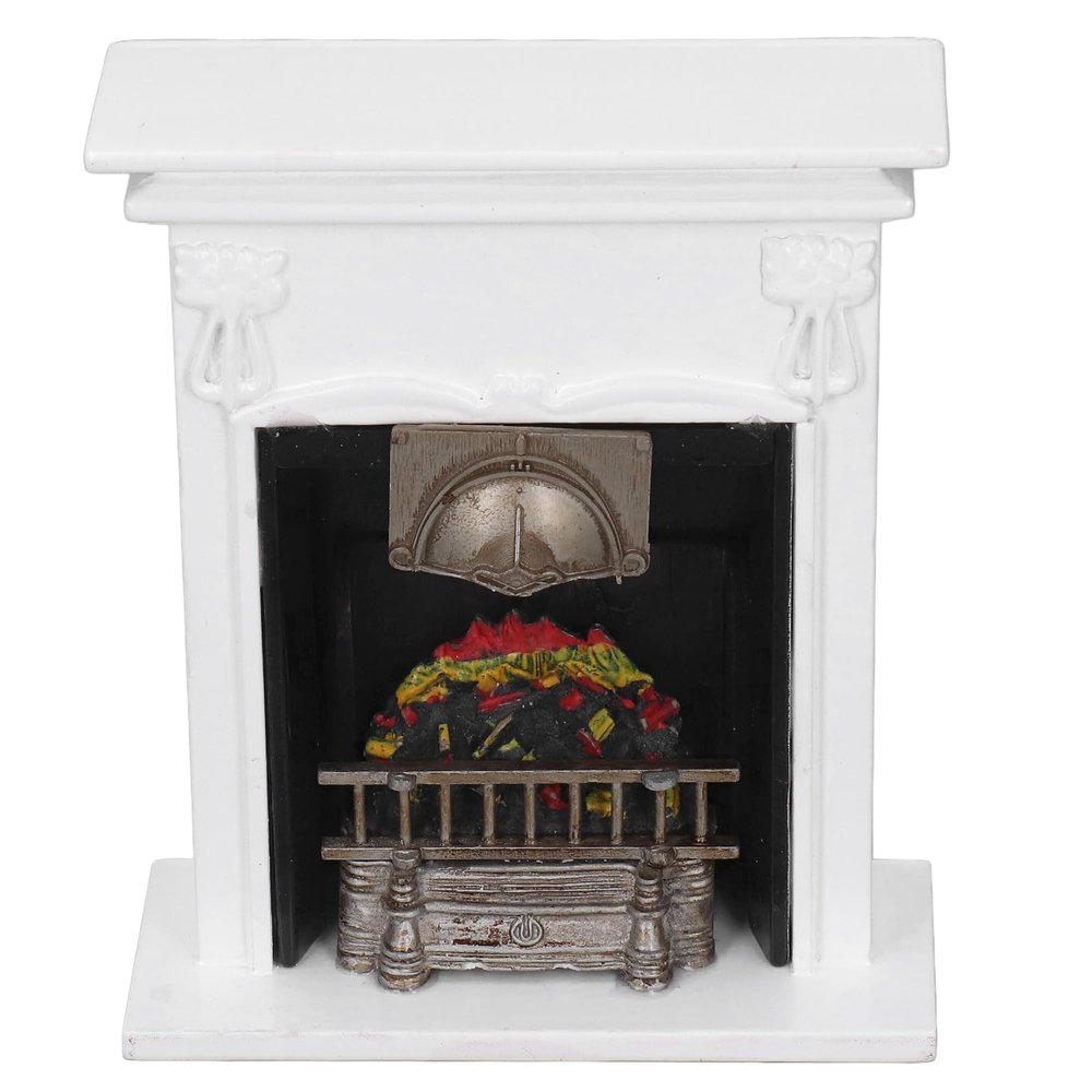 1:12 Dollhouse Fireplace Simulation Cute Vivid Decorative Miniature Fireplace Toy for Dollhouse Accessories