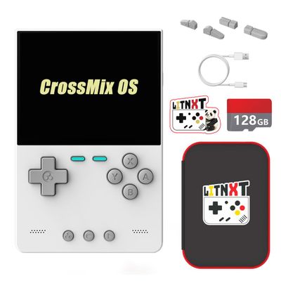 LITNXT TRIMUI BRICK CrossMixOS Retro Gaming Console, 3.2 inch IPS Handheld Game Console Portable Retro Video Game Player with Storage Case, Birthday Xmas Gift for Adults
