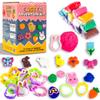 Waybla Easter Basket Stuffers Essentials, 12 Colors Modeling Dough & 12 Easter-Shaped Cutters in 6-Inch Egg, Easter Non-Candy Treat Bag Fillers, Giveaways & Easter Gift for Kids view 1