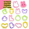 Waybla Easter Basket Stuffers Essentials, 12 Colors Modeling Dough & 12 Easter-Shaped Cutters in 6-Inch Egg, Easter Non-Candy Treat Bag Fillers, Giveaways & Easter Gift for Kids view 3