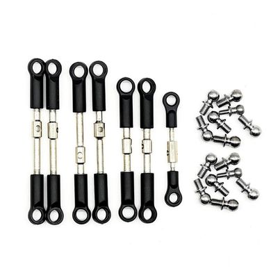 RC Car Spare Parts 144001 144002 144010 124007 124016 124017 124019 Tie Rod Linkage Servo Link Rod Steering Cup Set(B)