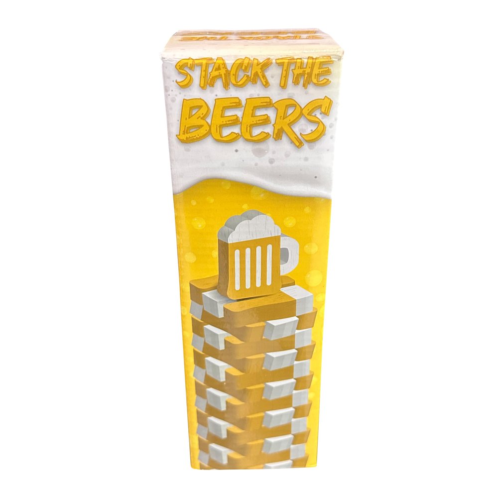 Island Dogs Stack The Beers Game  Fun Adult Stacking Drinking Game & Party Game for 2+ Players, 45 Wood Pieces + Beer Topper  Perfect for Game Nights, Parties, & Bar Fun