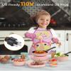 Gotoofun Kid Cooking Sets Real Mini Kitchen, Food Making for Beginner Children 8 9 10 11 12 Boys Girls Cooking Educational Toys, Junior Easy Safe Montessori Tools Dishes Knife Set-Pink view 2