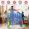 n1keft Jumbo 4 in a Row Game Set,4FT Giant Game Set with Carry Bag&44 Pieces Rings&Cup Holder,Indoor/Outdoor Yard Game for Adults&Kids-Fun Family&Party Game-Boosts-Brain Power (Sky&Ocean Blue) view 4