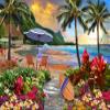 VCC Hawaiian Beach Jigsaw Puzzle 1000 Piece - Finished Size 26 5/8" x 19 1/4" - Fully Interlocking & Randomly Shaped Pieces view 1