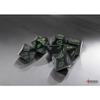 Black Opaque Dice with Green Numbers 16mm (5/8in) Set of 7 Dice Chessex view 3