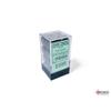 Black Opaque D6 Dice with Green Pips 16mm (5/8in) Pack of 12 Dice Chessex view 2
