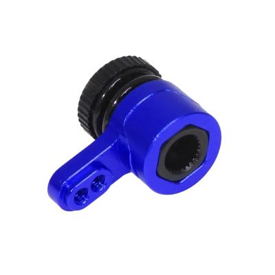 for Arrma for Granite for Grom for Typhon for Grom for Losi for Mini for LMT 1/18 Upgrade Parts Accessories Metal 25T Servo Arm Servo Saver Set RC Car Repair Kit(Blue)