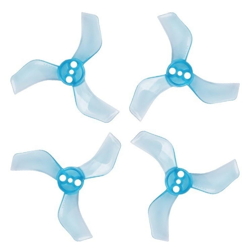1635 40mm 1.6X3.5X3 3-Propeller Compatible With Racing Brushless Tinywhoop Drones 1103 1105 Replacement Parts(4PAIRS 1MM BLUE)