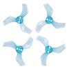 1635 40mm 1.6X3.5X3 3-Propeller Compatible With Racing Brushless Tinywhoop Drones 1103 1105 Replacement Parts(4PAIRS 1MM BLUE) view 1