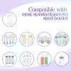 10pcs Narrow Baby Bottle Caps Compatible with Dr Brown's, Medela, Ameda Bottles Travel and Storage Baby Bottle Lids for Natural Flow and Options Natural Flow Cap Replace for Narrow-Neck Bottle (White) view 2