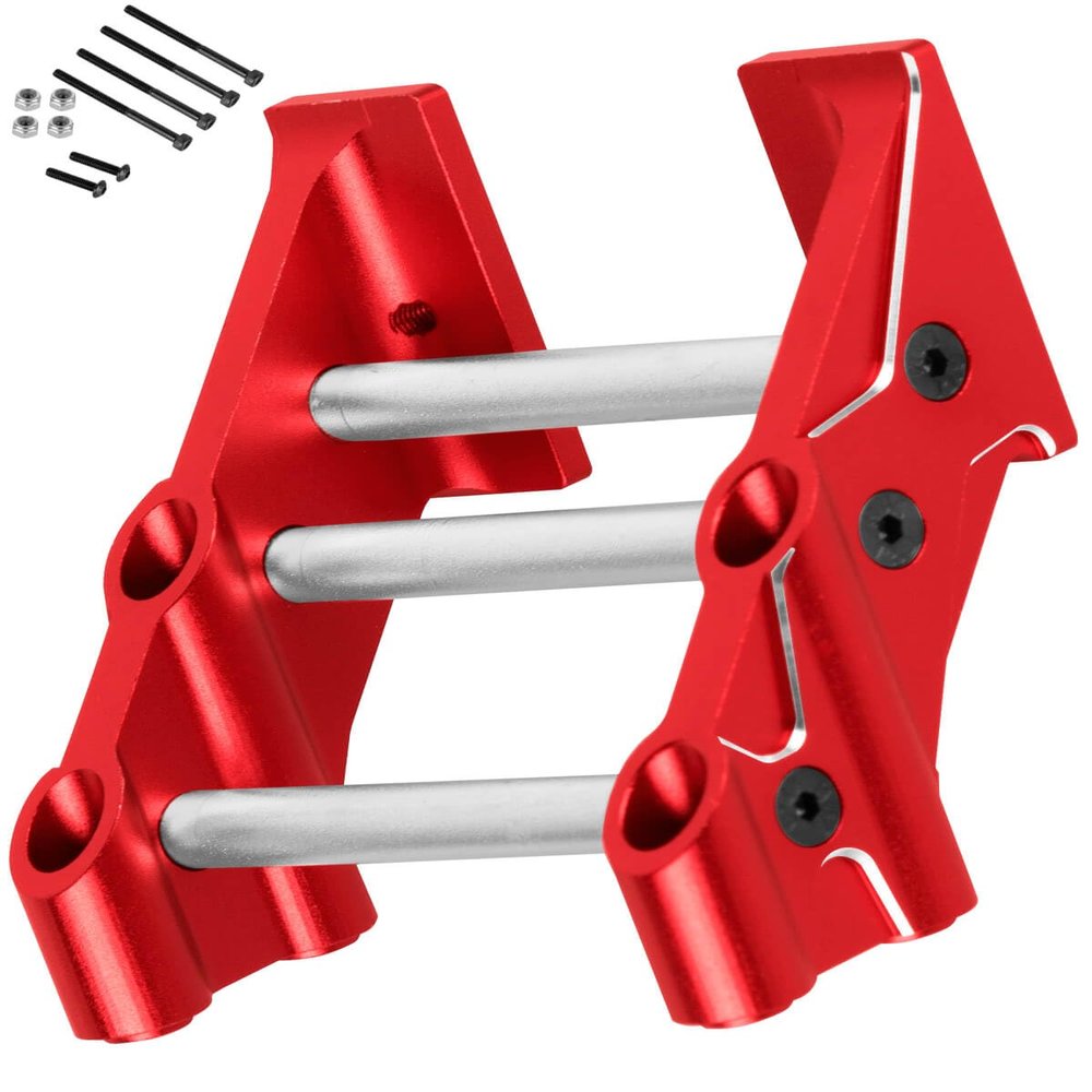hopsupRC RC Wing Mount Upgrades Part for 1/10 Kraton Outcast 4X4 4S V2 BLX,Alloy Rear Wing Mount Hops Up,Replace ARA320631,Red