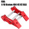 hopsupRC RC Wing Mount Upgrades Part for 1/10 Kraton Outcast 4X4 4S V2 BLX,Alloy Rear Wing Mount Hops Up,Replace ARA320631,Red view 2