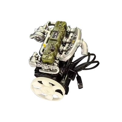 ConGamefun Engine Kit That Runs, 1/10 Scale Resin Inline Four-Cylinder Functional Vintage Engine Model for 1/10 RC Crawlers,Home Office Decor Birthday Gifts for Adults (Orange)